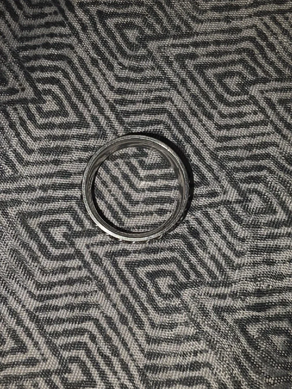 Men's Silver Chain Accent Stainless Steel Ring